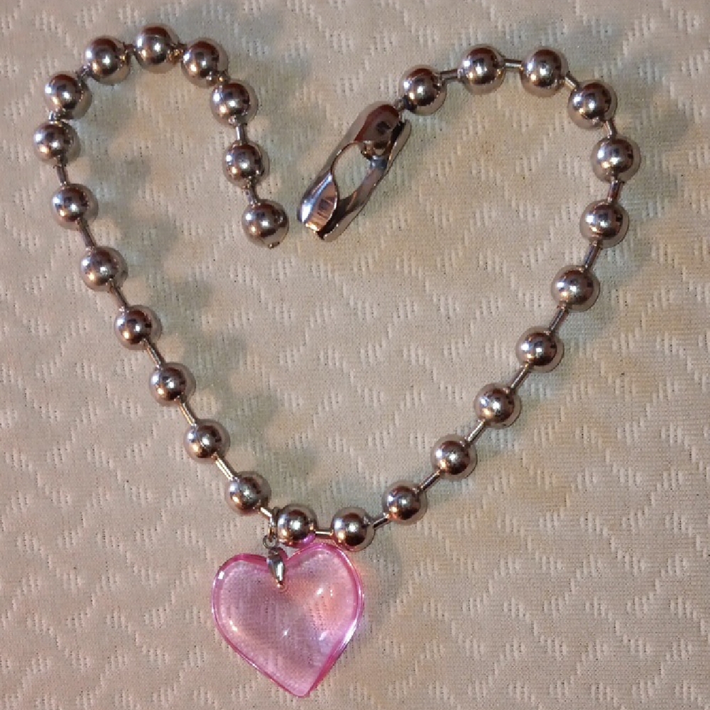Pink Heart Pendant Necklace
